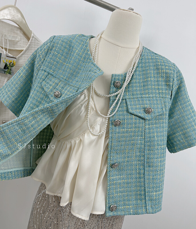 New in early summer! [four seasons] small fragrance short sleeve French style short coat (only short coat) 6113# LSL