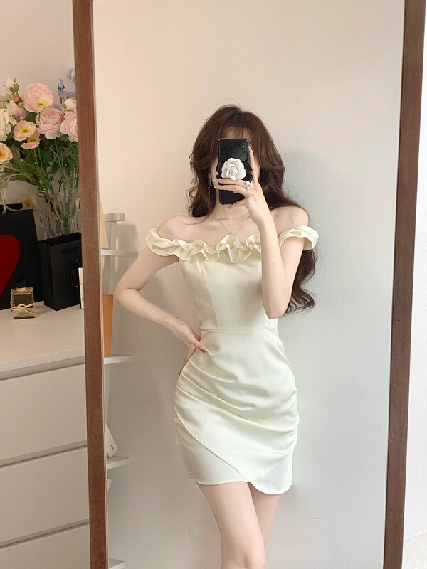 [Alala emelia] niche bud design waist dress l1562a# JJ