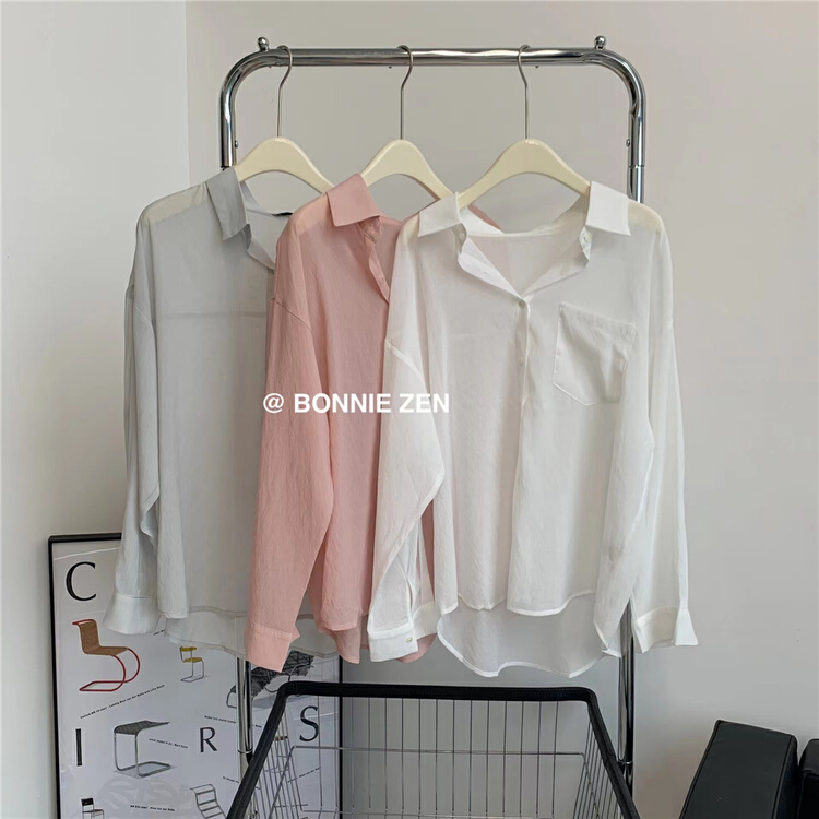 [Bonnie] simple single breasted versatile shirt 2223# XYJ