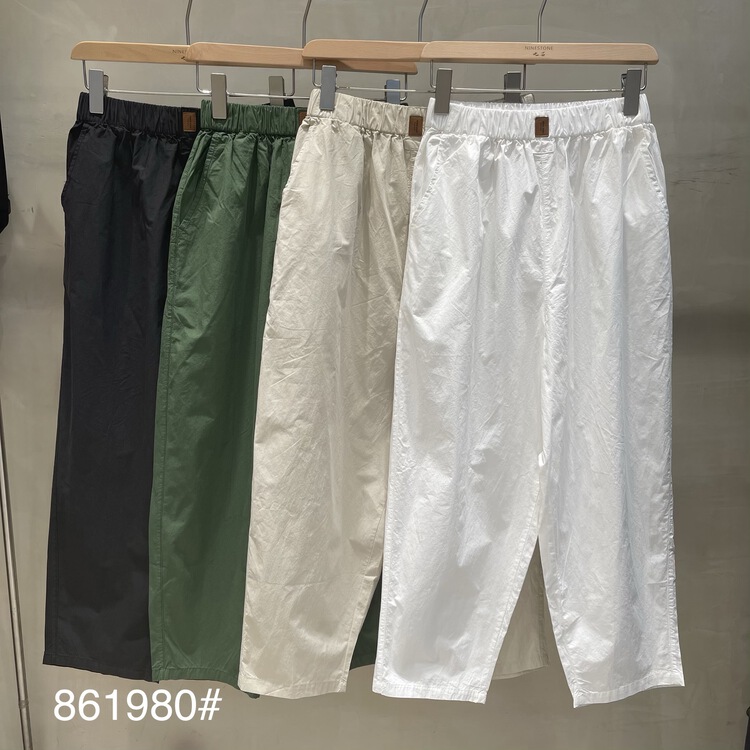 [fabric] Korean style net comfortable casual pants 861980# L