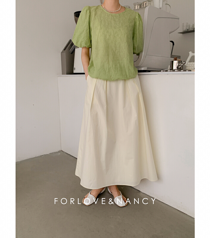 [FN] Korean bubble sleeve versatile shirt lb2xa5341# cqw