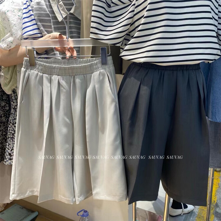 [sauvag] high waist slim loose casual shorts 11002# ll