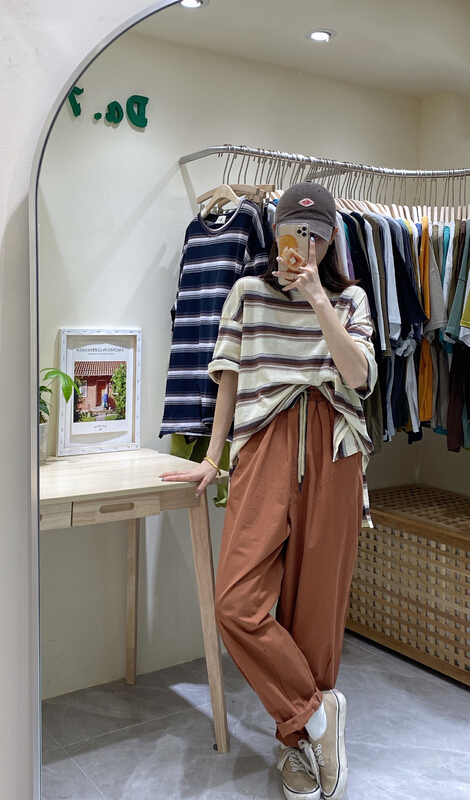 New in early summer! [da. 7] Korean versatile solid casual pants 8882# LSL