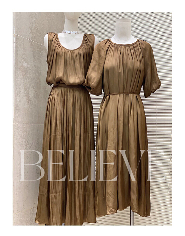 New in early summer! [believe] gentle style retro French dress (with waist rope) bl8208# cqw