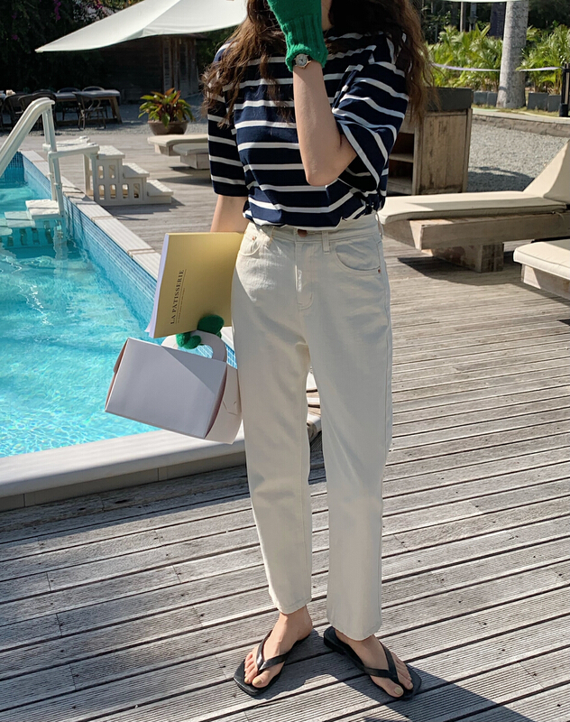 New year in early spring! [meet me] straight Korean comfortable jeans ys-6925# ll