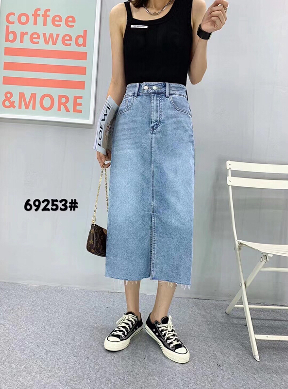 [lsjd] elastic slim denim skirt 69253# WTT