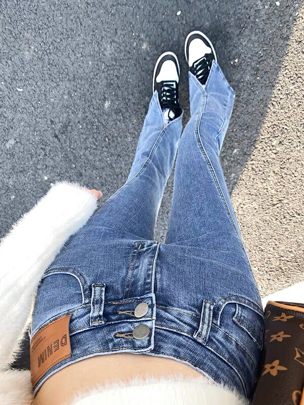 [okd] Korean versatile washed jeans 90220\zxl