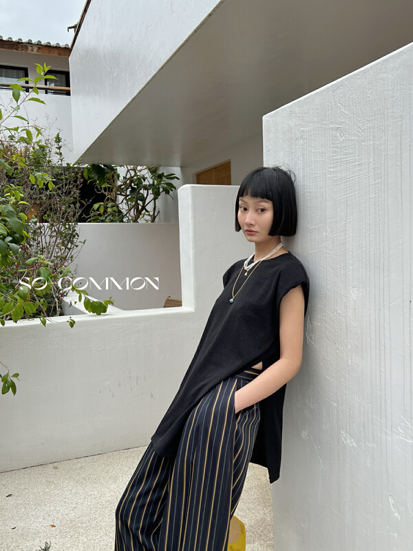 goods in stock! New in early summer! [so common] side slit design loose short sleeve T-shirt 62240# XYJ