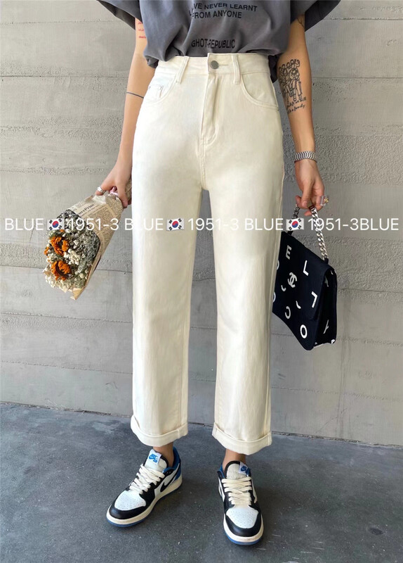 New year in early spring! [blue] solid straight versatile jeans (without belt) 1951\hjy
