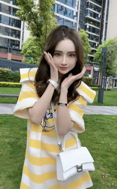 goods in stock! New in early summer! [JH] embroidered striped Korean dress (dress only) 41512# PCZ