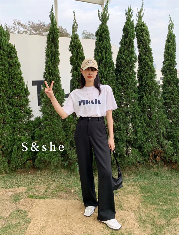 [she] niche design straight casual pants 1134a# XJ