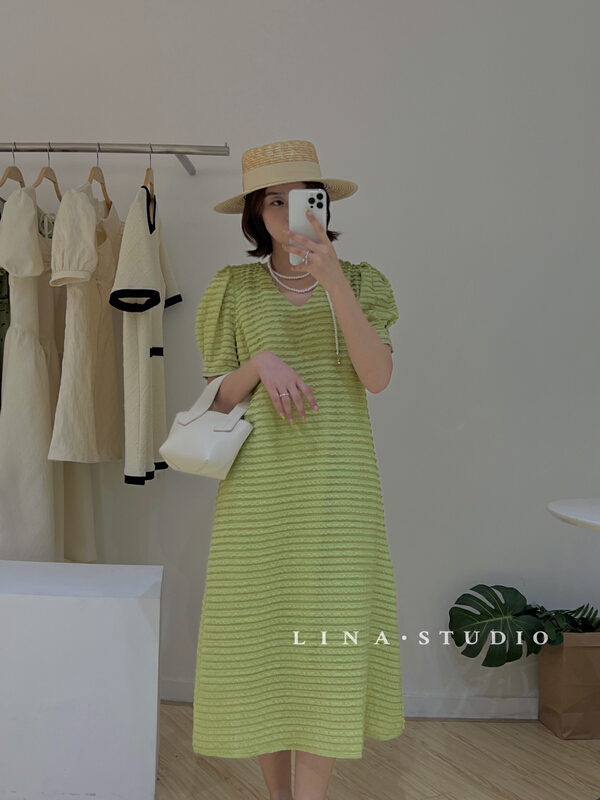 [Lina] Senior sense aging temperament dress 0087-1# hjy