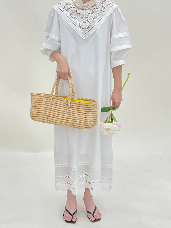 [attitude] lady aging fashion dress (with waist rope and sling) aq4411# ozq