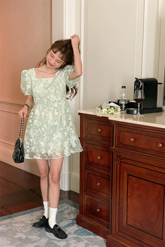 [timely rain] Han Feng ins sweet temperament dress 66650# WPL