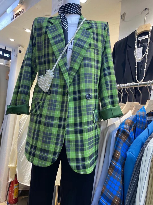 New year in early spring! [Fuyue] Korean style fashionable Plaid suit 22107# HBx