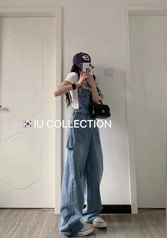 goods in stock! New in early summer! [K2 design] Korean fashion hole and thin denim suspenders n28# WTT