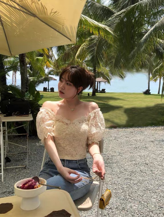 New in early summer! [L.L studio] Korean lace embroidery blouse 7623# PCZ