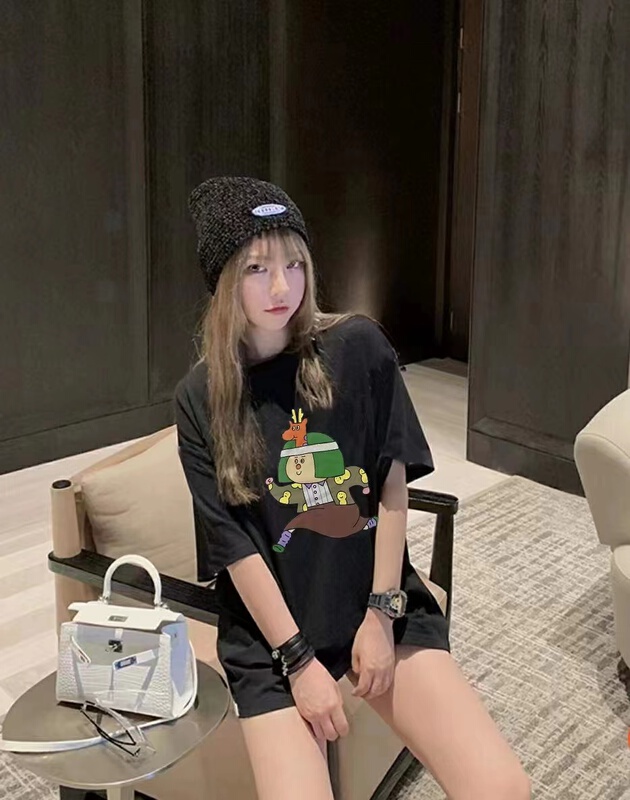 [Jin Han] cartoon bow design Short Sleeve T-shirt ys1-8584# ozq