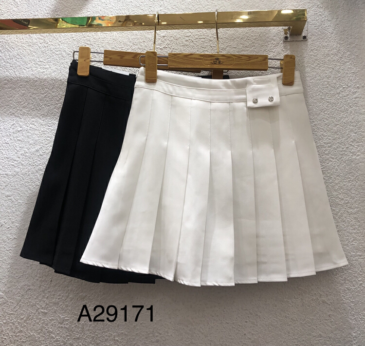 【女王QUEEN】高腰顯瘦百褶半身裙  A29171#  OZQ