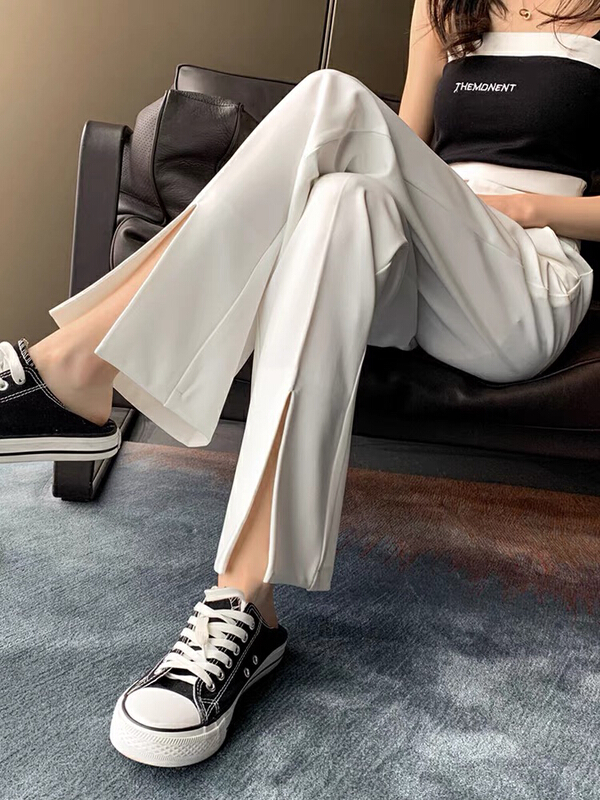 [Kiki studio] slim and high front slit design trousers 5569# hjy