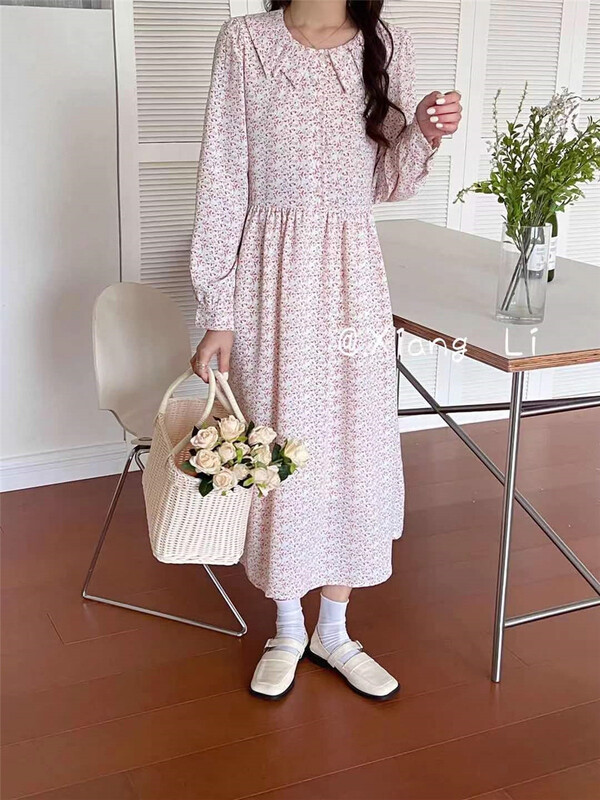 New year in early spring! [Xiangli] small fresh floral design sense Lapel dress 1115# PCZ