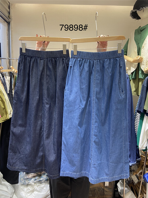 [ninestone nine stones] high waist slim comfortable skirt 79898# L