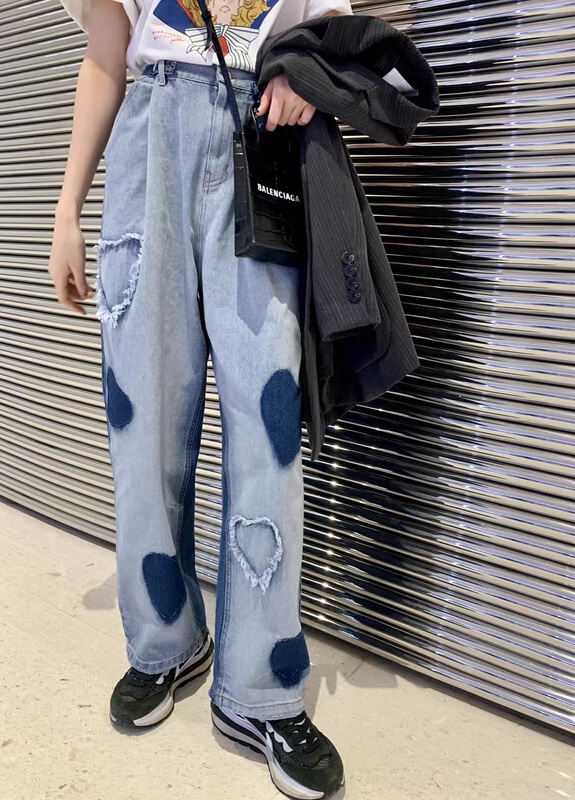 New year in early spring! 【 m.zz 】 love printed loose Vintage Jeans 8530\lsw