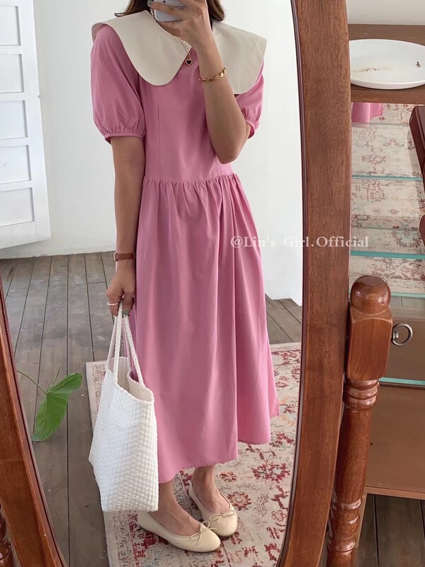 New in early summer! [sugar offices] Korean style color blocking lace up dress 1136# HBx