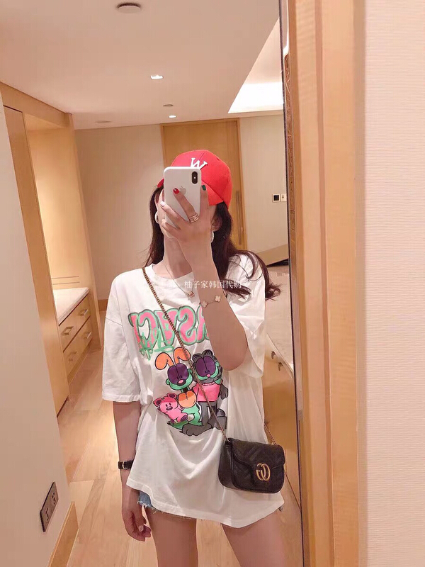 Early spring! [ziyijia] round neck lettered loose short sleeve T-shirt 1118# WTT
