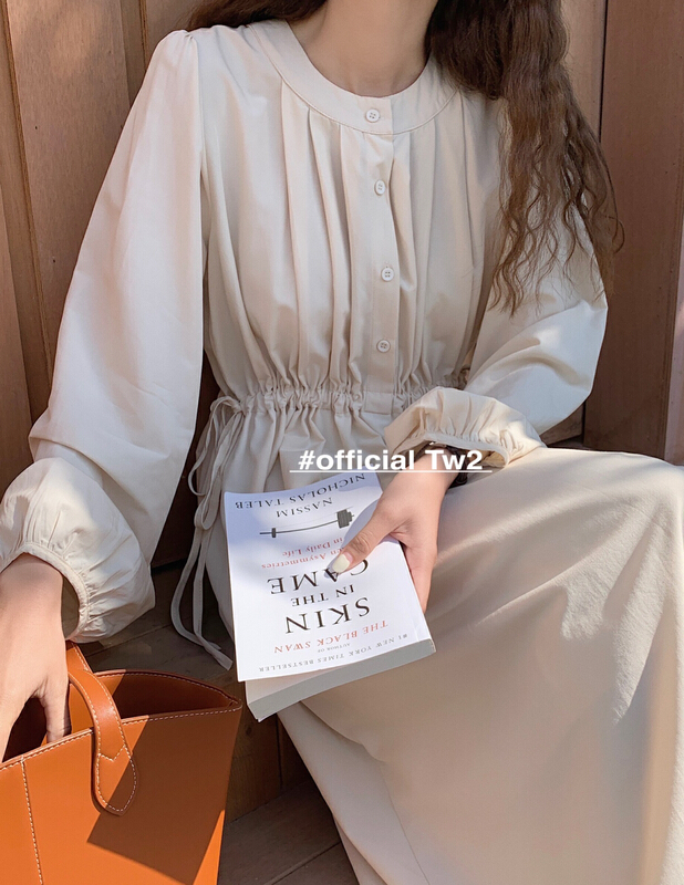 New year in early spring! [TW2] Korean version simple temperament solid color dress 15236# HBx