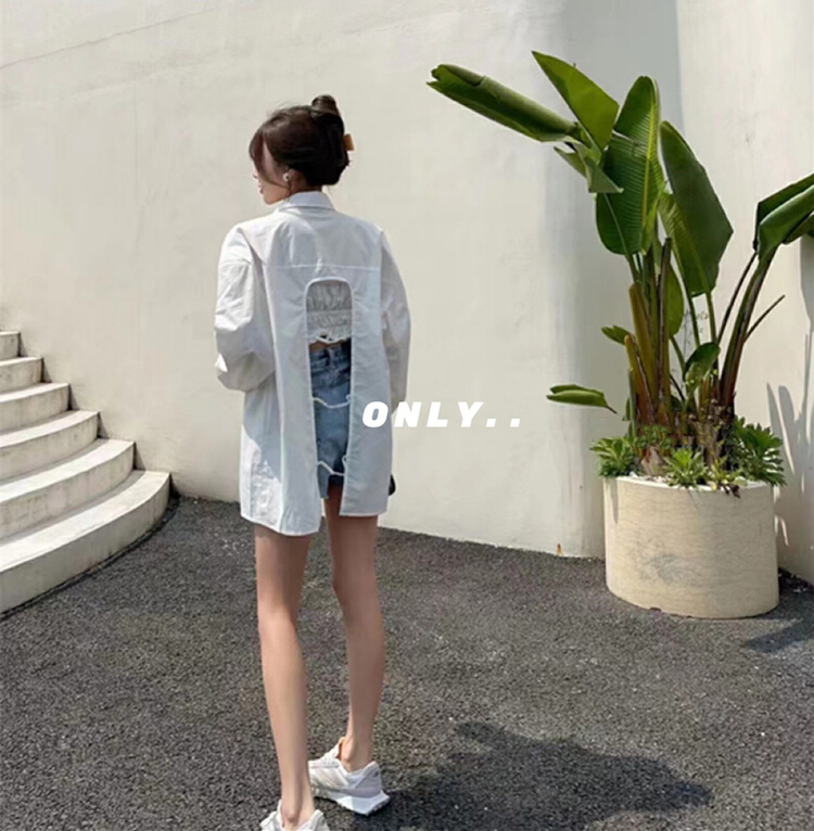 New in early summer! [only] suspender pleated Vest + large open back shirt suit (suit only) 3135# JJ
