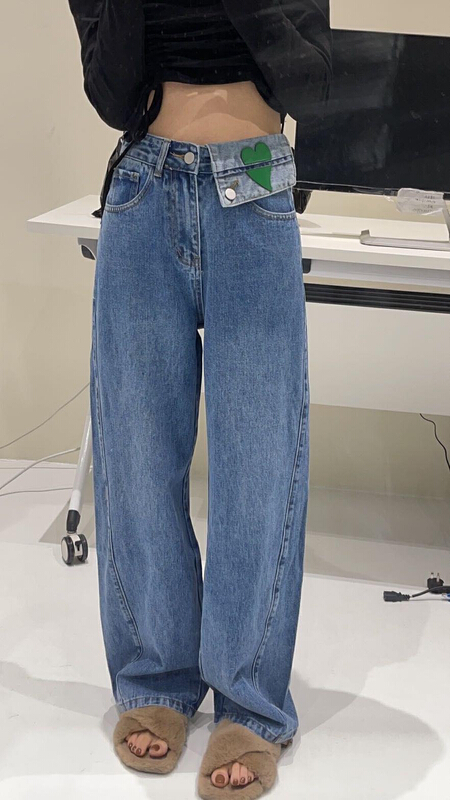 New in early summer! [zonana Zuo na na na] Korean love straight leg wide leg jeans 511# zxx