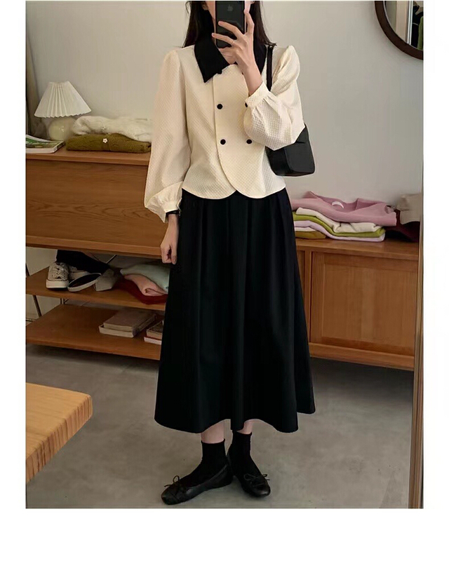 New year in early spring! [Chen] double breasted small fragrance fashion shirt 3120# hjy