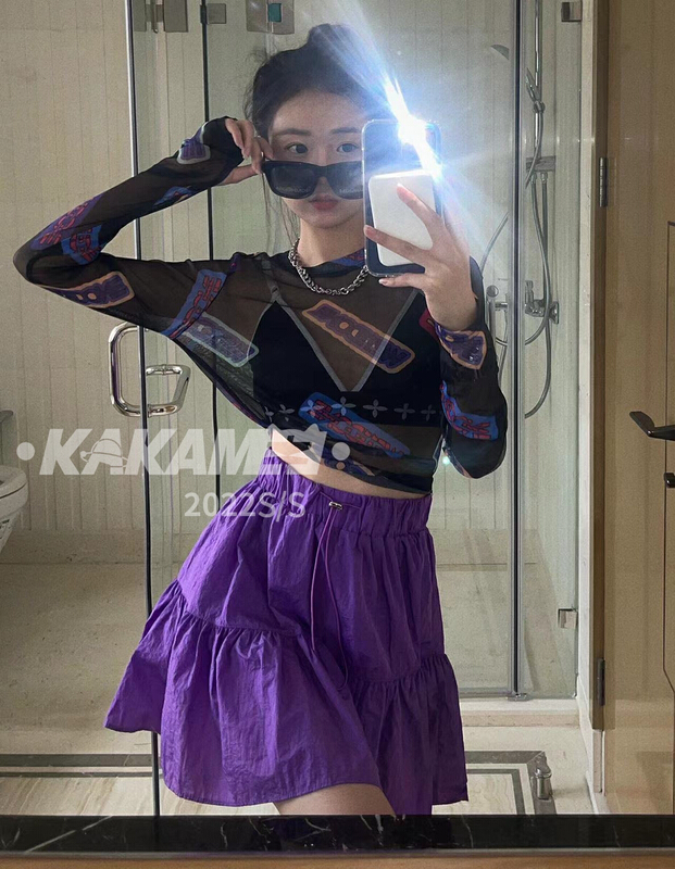 New in early summer! [kakamee] fashion animal mesh blouse 3991# LSL