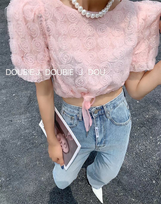 [double.j] simple and versatile small shirt (excluding necklace) 1833\pcz