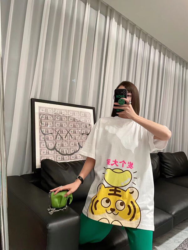 New in early summer! [Nancy] niche design year of the tiger limited loose short sleeve T-shirt 059# WPL