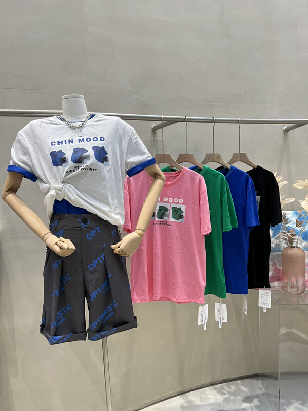 New year in early spring! [o.shazidian] casual and versatile letter printed short sleeve T-shirt 88021# CSX
