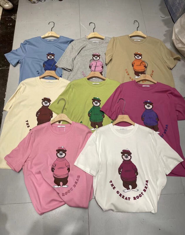 [DT] Korean popular bear aging short sleeve T-shirt 9712# lwy