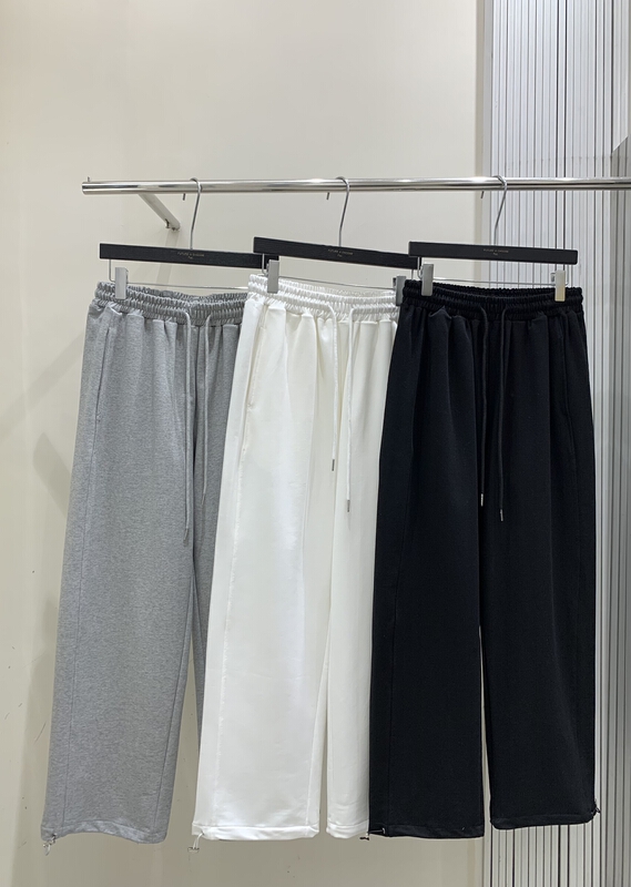 New year in early spring! [CGC] drawstring elastic waist solid color versatile casual pants 8990# ZZL