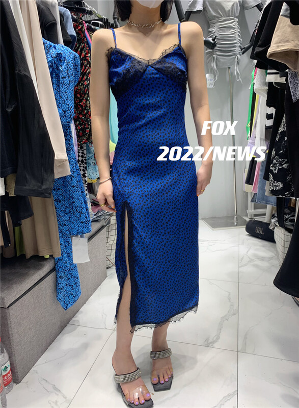[fox] sleeveless pleated leopard print dress (not including inner layer) 53076# WTT