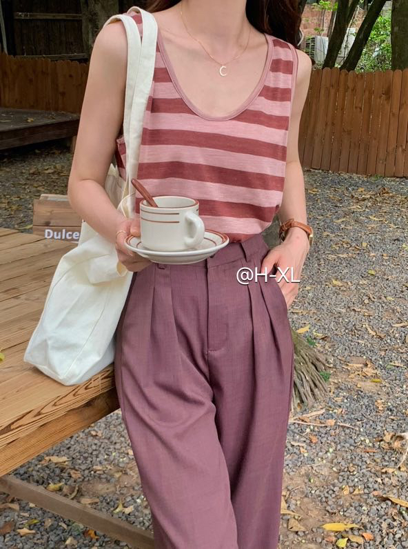 New in early summer! 【40】 Versatile basic stripe vest / sling 3323# XYY