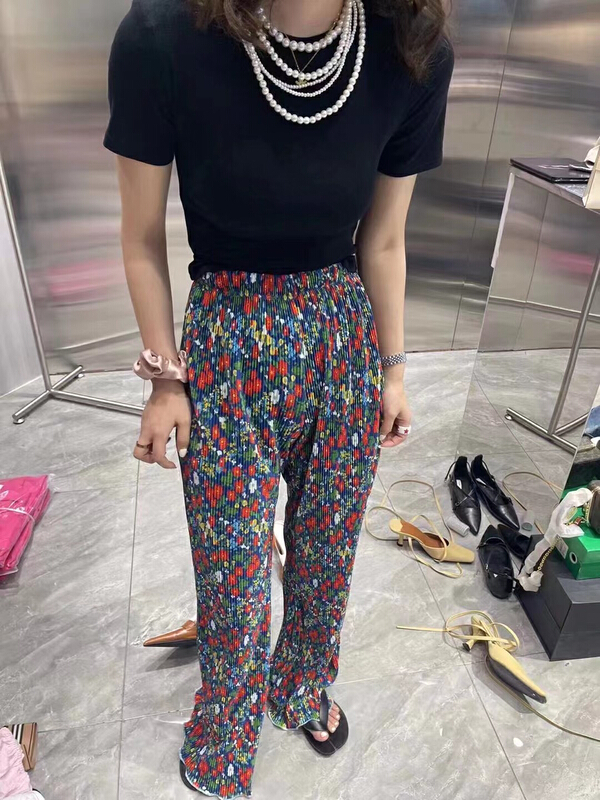 [K2 design] Korean floral slim fit vertical casual pants p20# WTT