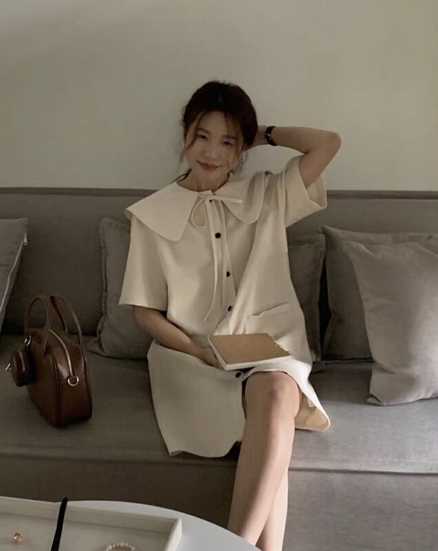 goods in stock! New in early summer! [hey Bella] xiaoxiangfeng single breasted dress b2313# ll