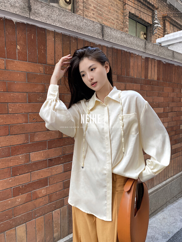 goods in stock! New year in early spring! [neihe] simple advanced design shirt 11359# zxx