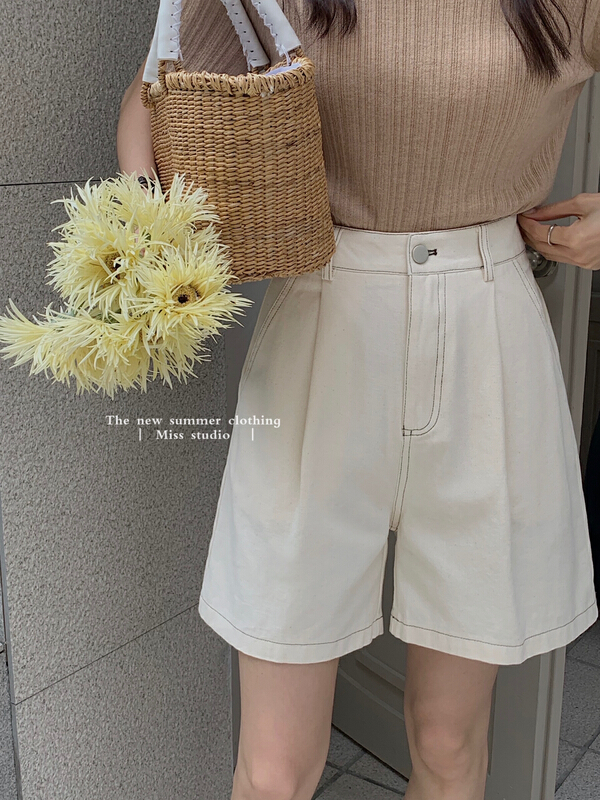 New in early summer! [miss miss home] color casual denim shorts w117# zjy