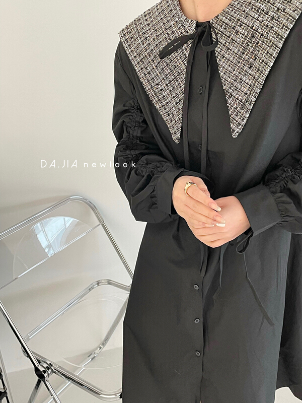 Early spring! [Dajia] versatile Korean drawstring dress 22188# CLS