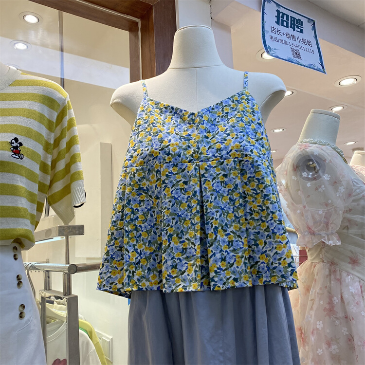[chengzhuo] fashion floral short vest / sling 81266# XYY