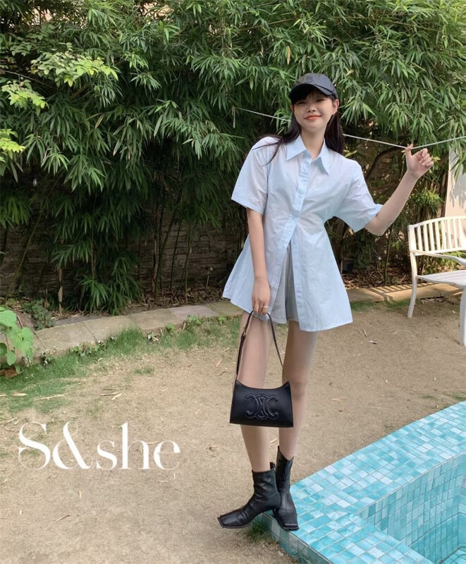 [she] commuter versatile short sleeve shirt 1182a# XJ