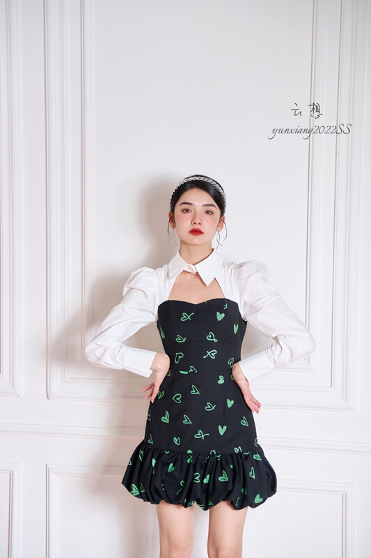New year in early spring! [in style & MC] offset stitched shirt dress 2220# jhy