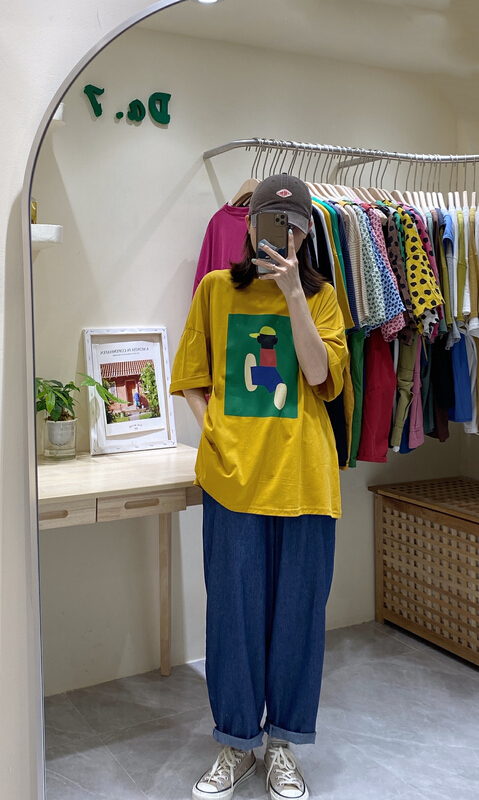 New in early summer! [da. 7] fashionable and versatile cartoon children's printed short sleeved T-shirt (T-shirt only) 2579# LSL